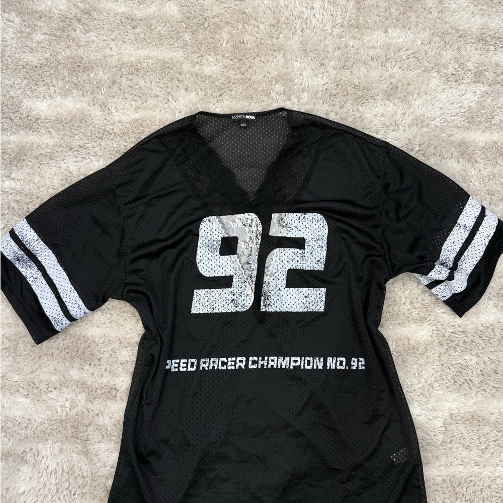 Fashion Nova Y2K Mesh Jersey Top – 92